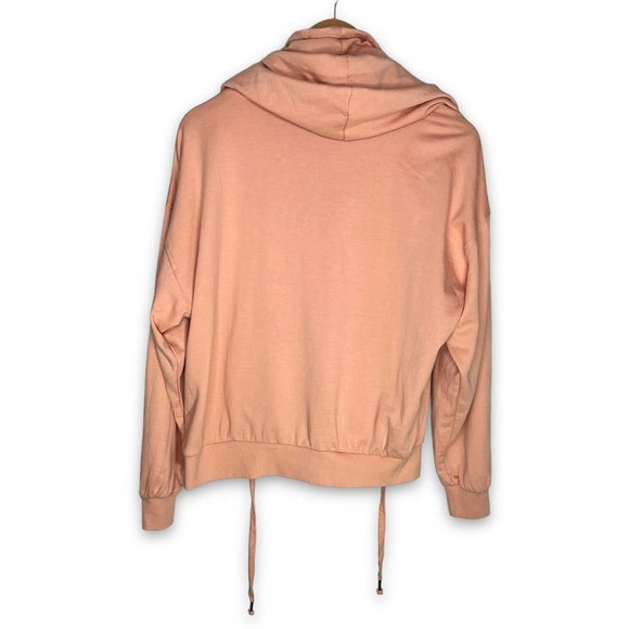 YFB NWT Young Fabulous & Broke Peach Piper Cowl Neck Hoodie Sweatshirt XS - Picture 4 of 7